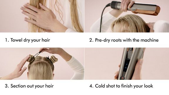 Dyson Airstrait dryer and straightener (Amber silk)
