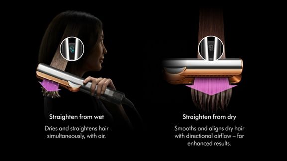 Dyson Airstrait dryer and straightener (Amber silk)
