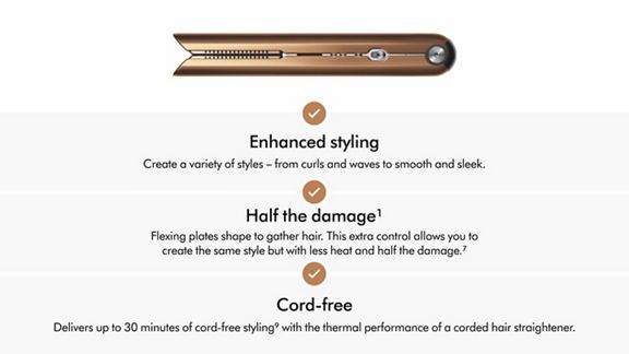 Dyson Corrale styler straightener (Copper/Nickel)